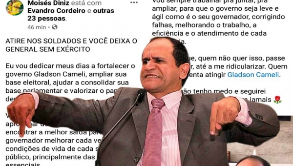 Após ser ameaçado de demissão por Rocha, Moisés Diniz dispara: “eu não tenho medo”